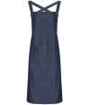 PR129 Premier Cross Back Barista Bib Apron INDIGO DENIM colour image